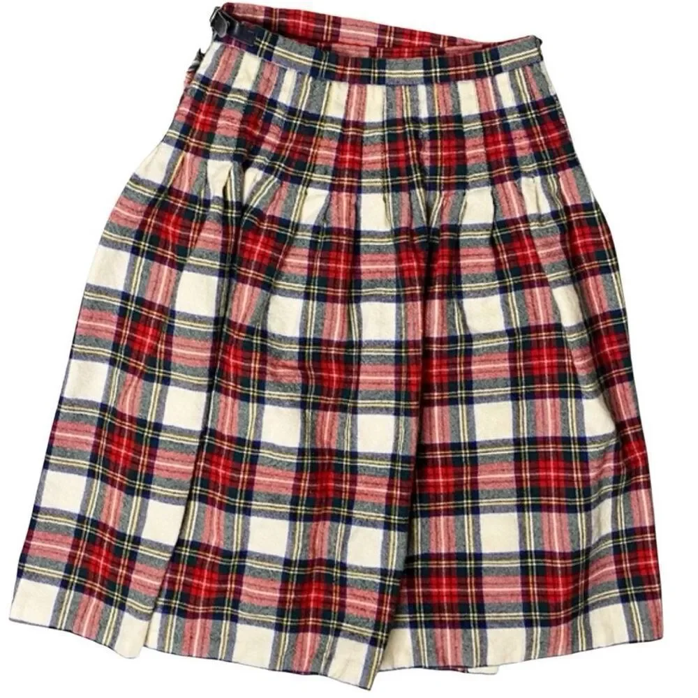 NWT O'neil of Dublin Plaid 100% Pure New Wool Pleated Kilt Women's Size 10